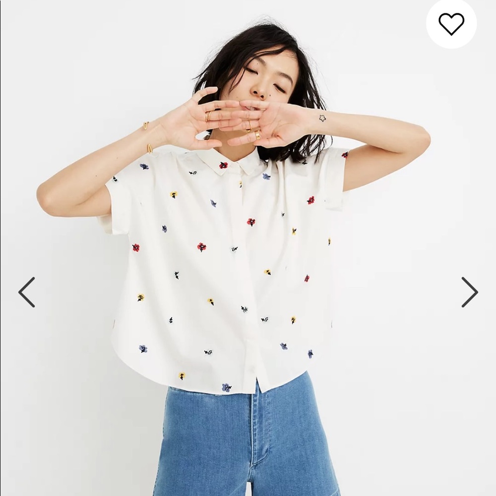Embroidered Hilltop Shirt in Confetti Floral